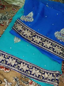 Beautiful Party Wear double Colour Saree