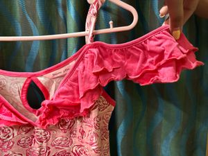 pink ruffle sweetheart mini dress 💗