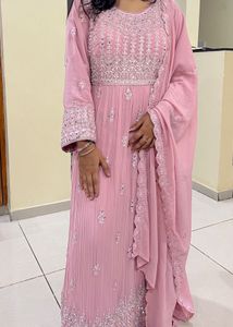 BUY Semi Stitch PINK HEAVY KURTA SET XL