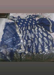 Elegant Blue Lehenga Choli Xl Size