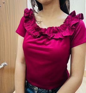 Deep Red Color Top