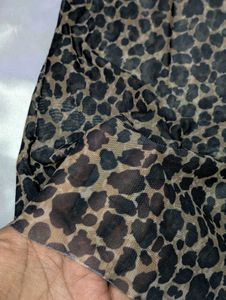 Leopard Print Sheer Top