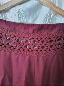 Maroon Offshouldier