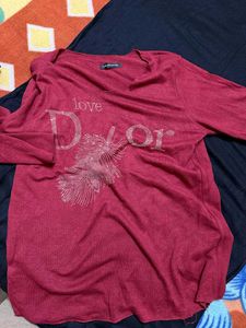 Love Feather Embellished Top