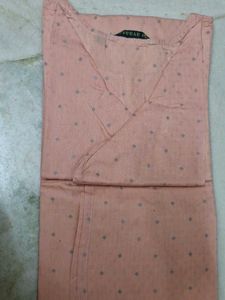 Peach Embroidered Kurti