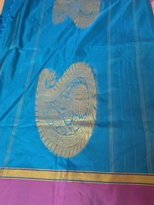 Blue &amp; Purple Silk Saree