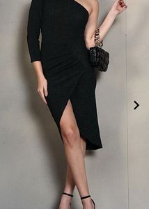 Elegant Green One-Shoulder Dress