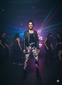 🌙MIDNIGHT BLOOMS:The Ultimate Statement🌸✨ Tights