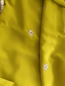 Chartreuse Embroidered Fabric