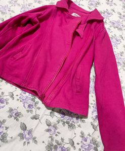 Fushia Pink Side Zip Jacket