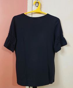 Black Top With Flared Sleeves