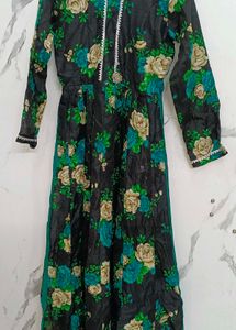 Floral Print Anarkali Dress