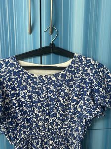 Beach Floral Print  Dress-L Size
