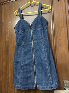 Chic Denim Zipper Dress