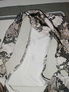 Snakeskin Bikini Bottom - CREME COLOR - H&amp;M