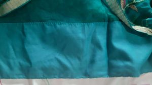 Teal-Green elegant embroidered saree