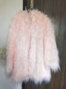 Pink Fur Coat with Cap