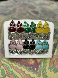 Multicolored Earrings 6 Pairs