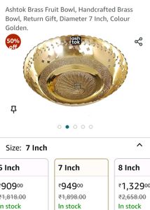 Brass Fruit Bowl