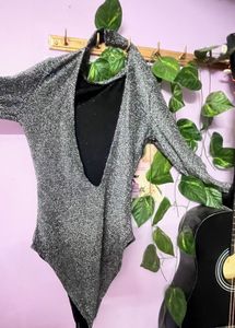 H AND M SHIMMERY BODYSUIT