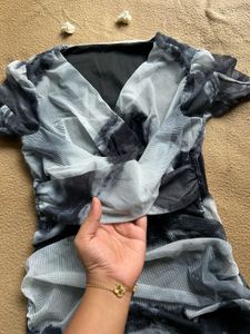 Newme Black Marble Dress