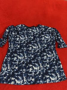 Blue 3/4sleeved Top