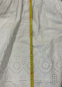 White Eyelet Skirt And Top Combo