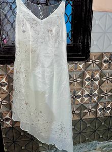 White Embellished Midi Dress