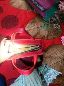 red Floral Handbag