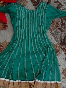 Teal Embellished Anarkali Suit