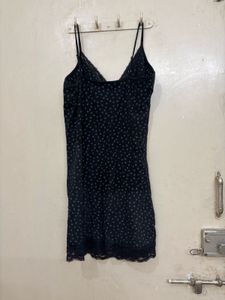 Black slip nightwear
