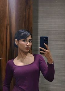 Wine Coloured Long Sleeve Top