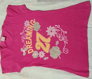 Cute Girls' Pink T-Shirt