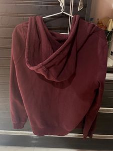 Maroon Zip-Up Hoodie