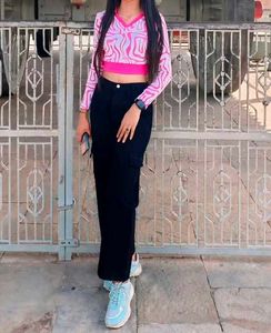 Pink Zebra Crop Top