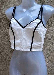 I. SEXY OFF WHITE CORSET TOP