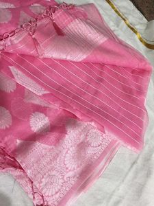 Pink Printed Saree