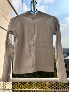 Tie-Front Long Sleeve Top