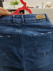 Ripped Hem Jeans
