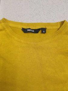 Yellow Sleeveless Knit Top