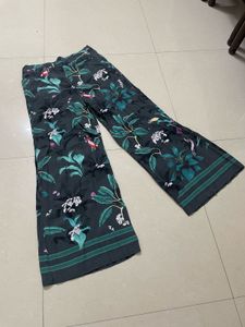 H&amp;M Floral Bird Wide Leg Trousers Ana Glover x