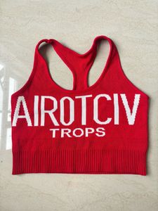Red Apricot Crop Top