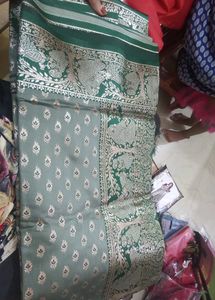 Elegant Mint Green  Saree