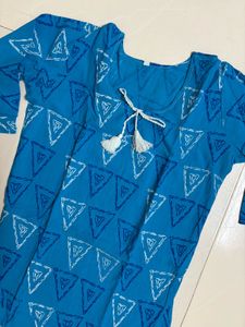 Blue Printed Kurta