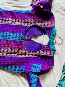 Purple Chanderi  Silk Kurti