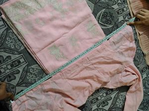 Pink Saree With Blouse