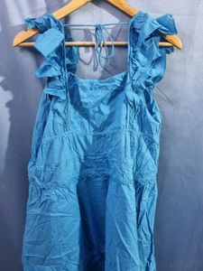 Label Cute Blue Sleeveless Top