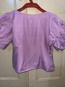 Lilac Puff Sleeve Top