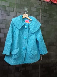 Cute Blue Button-Down stylish Coat for winter