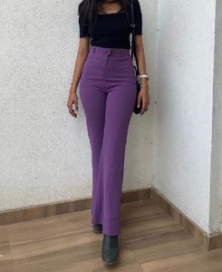 Sassafras flared purple trousers💜